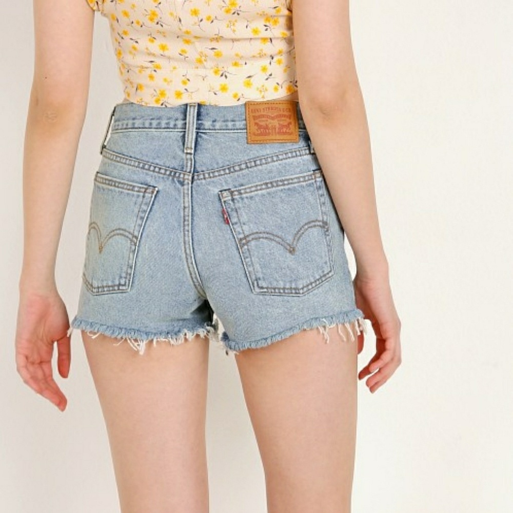 Levi's Wedgie Fit Shorts Out of the Blue Wash